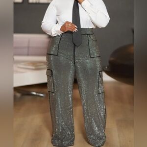 Sequin Black Women's Pants
